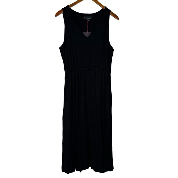Cynthia Rowley NWT Black Knit Sleeveless Midi Dress Size Large - Picture 1 of 5